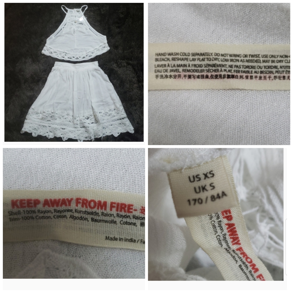Free people two pieces mini skirt healter set - Picture 6 of 9